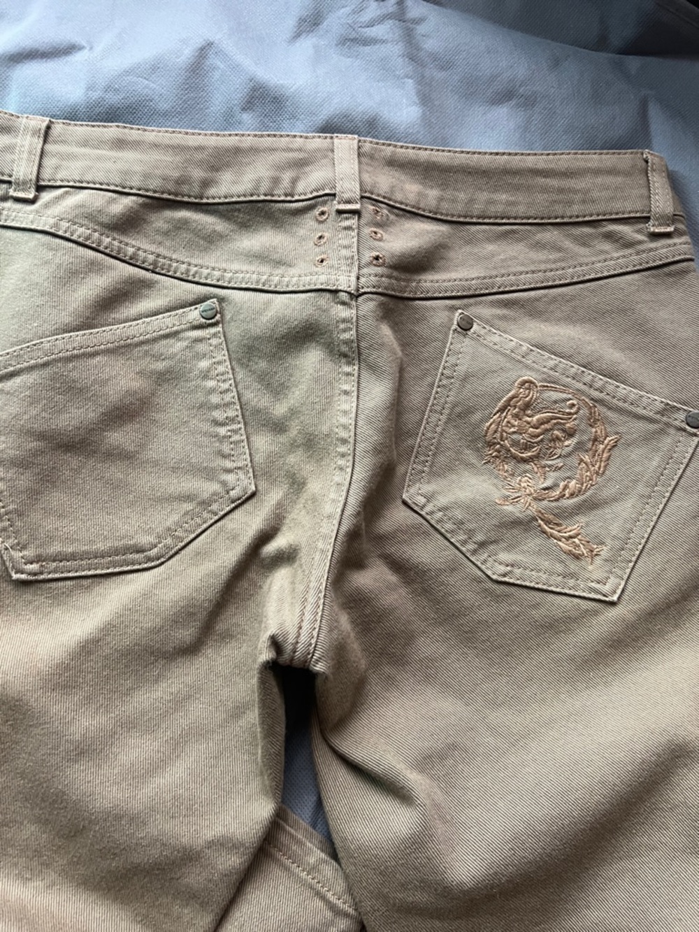 Alexander McQueen Khaki/Tan Cotton Trousers